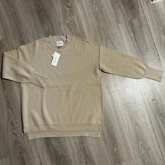 Pink Rose Cream Long Sleeve Knit Sweater - Picture 2 of 5